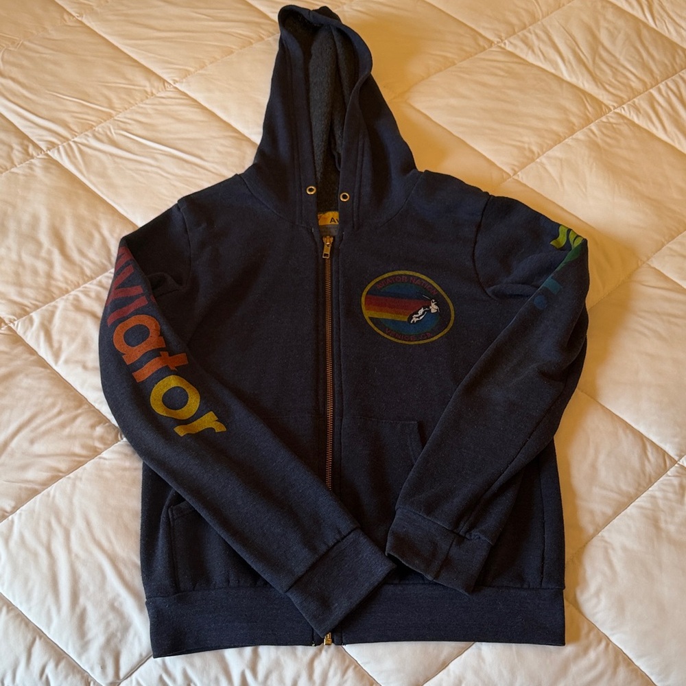 Aviator nation Navy Zip-Up Hoodie kids